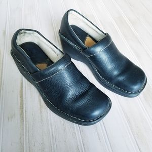 Børn Black Leather Clogs | US 8